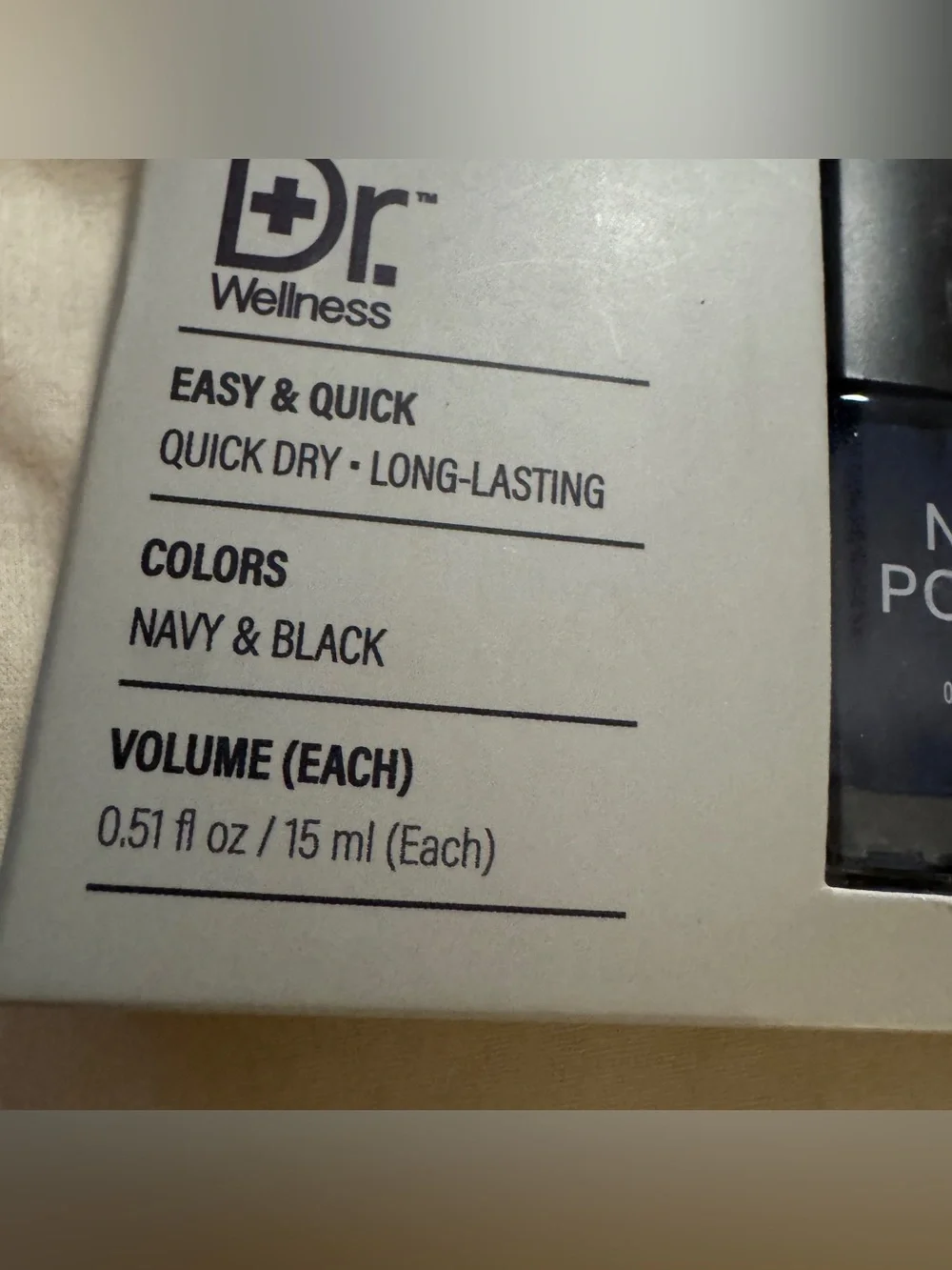 Dr. Wellness Nail Polish Duo - Navy & Black